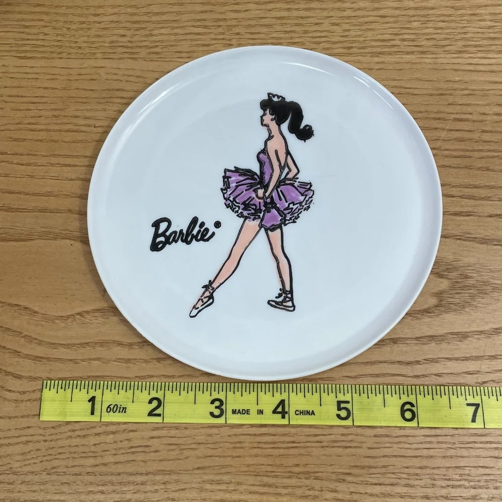 Vintage Barbie Plate Ballerina Plastic Melamine 6